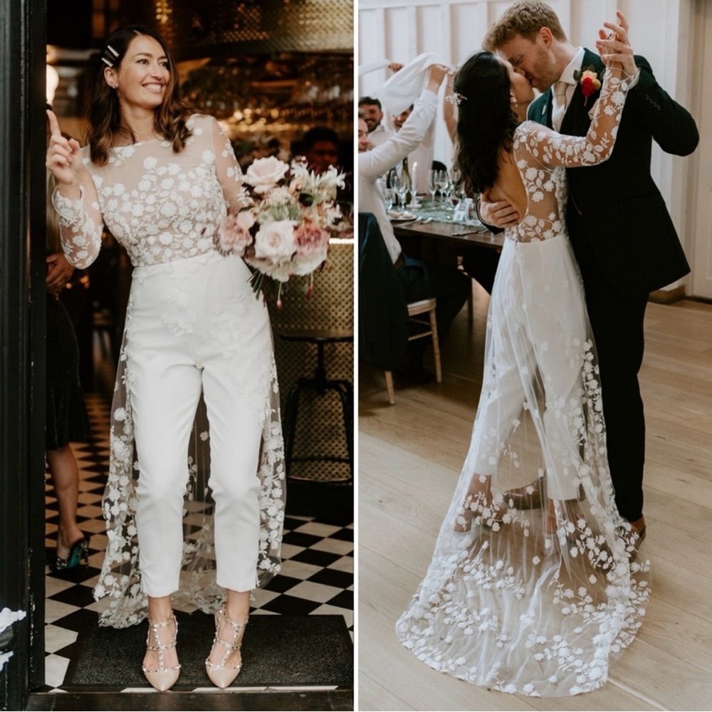 Rime Arodaky White Floral Jumpsuit - Picture 8 of 8